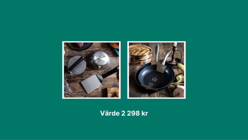 Tävla om två stekpannor och smashed burger-set från Satake